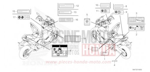 ETIQUETTE DE PRECAUTIONS ADV750S de 2025